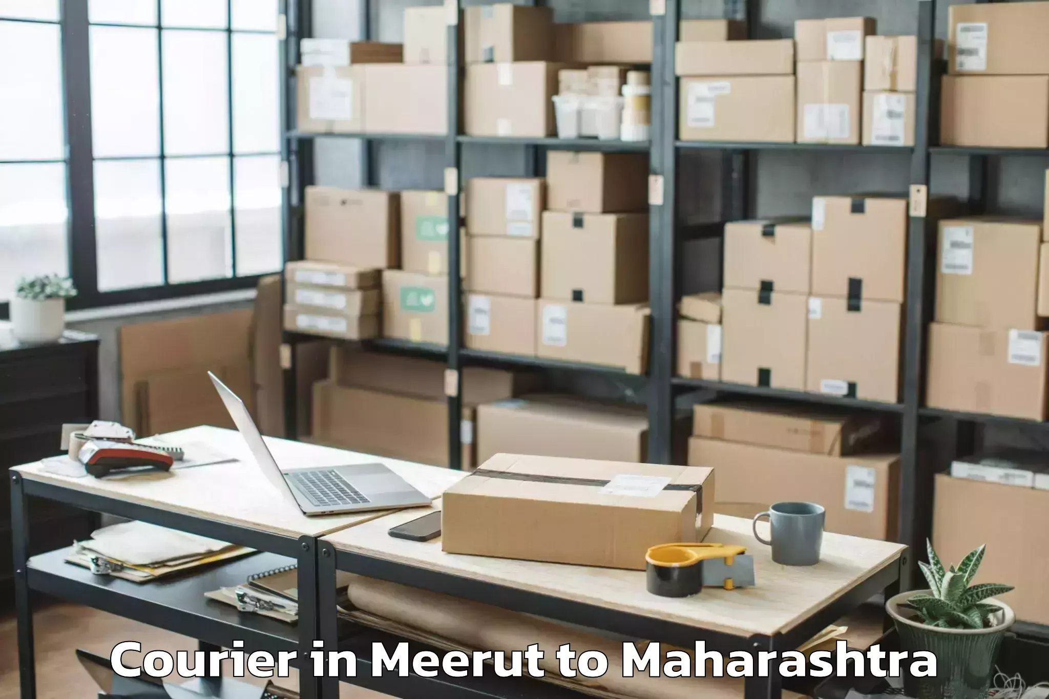 Quality Meerut to Korpana Courier